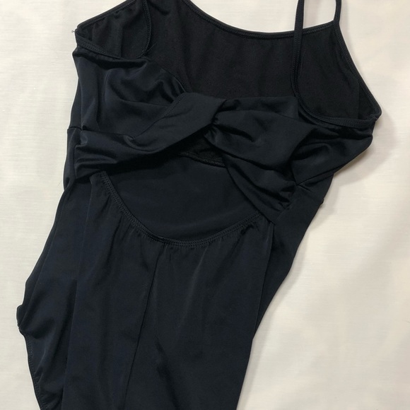 Black tank leotard with open back detail - Picture 2 of 2